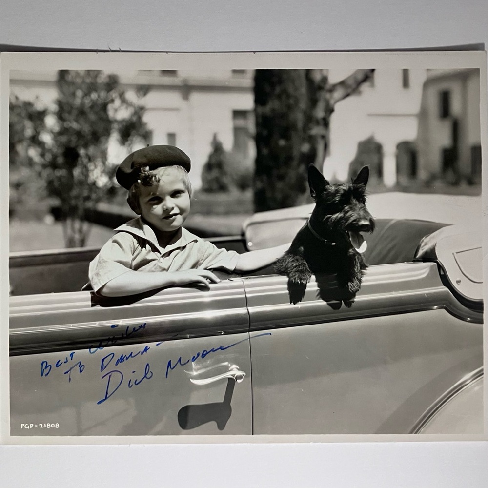 1930s DICKIE MOORE (d.2015) Signed Publicity 8x10 / CHILD STAR Autographed Later